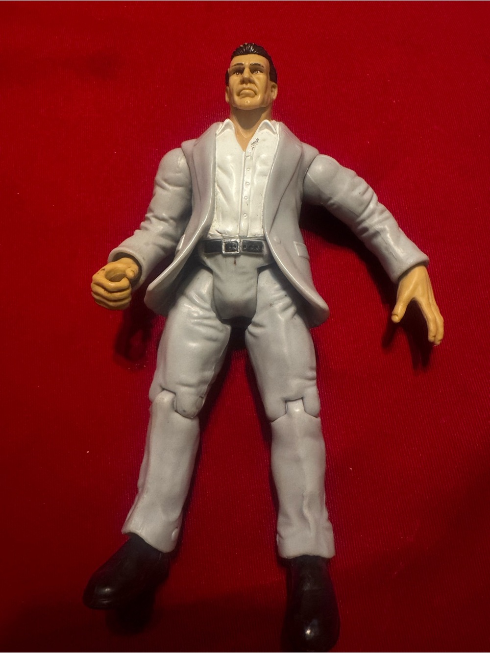 VINCE MCMAHON Titan Tron Live Jakks 1999 WWE Wrestling Figure Gray Suit